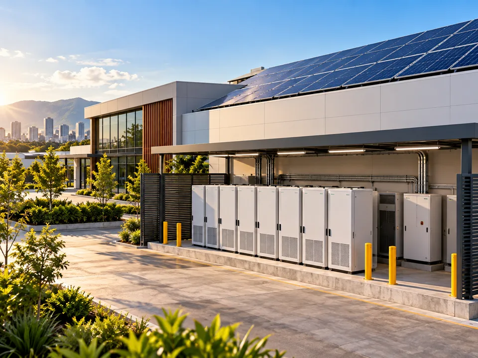 Sistema moderno de armazenamento de energia integrado a geração solar